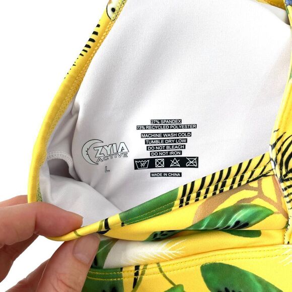 Zyia floral cut out back sport bra Sz L‎ - Picture 5 of 6